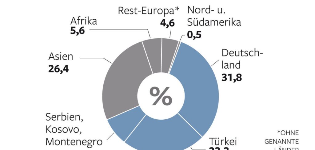 Aus diesen Ländern stammen die von Zwangsheirat Betroffenen
Quelle: Infografik WELT ONLINE